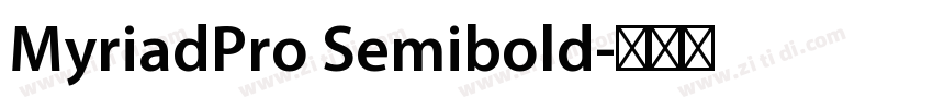 MyriadPro Semibold字体转换